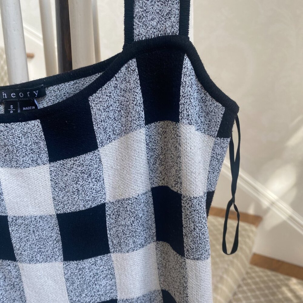 Theory Sharneel Check Gingham Knit Dress Small / Petite - RARE & WORN ON TV - Picture 4 of 8